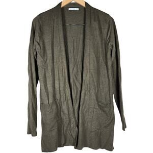 Pink‎ Clover Green Long Sleeve Open Front Cardigan S